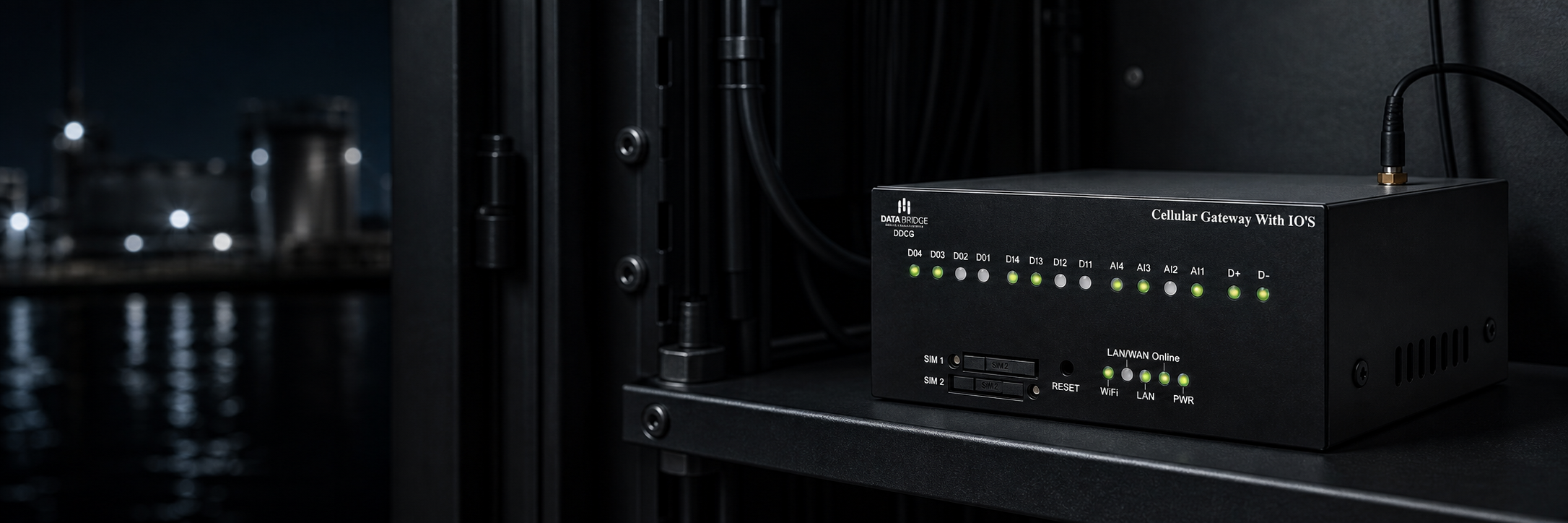 Industrial IoT gateway deployed for remote network connectivity